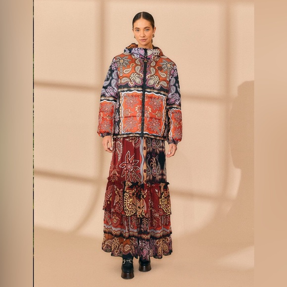 FARM Rio Multicolor Patterned Puffer Jacket - Picture 4 of 15